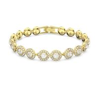 Swarovski Bracelet Tennis Angelic, Taille ronde, Pavé, Medium, Blanc, Placage de ton or