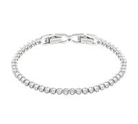 Swarovski Bracelet Tennis Emily, Taille ronde, Blanc, Métal rhodié