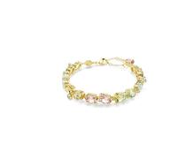 Swarovski Bracelet Tennis Gema, Tailles variées, Multicolore, Placage de ton or