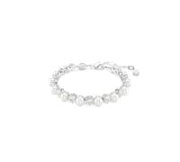 Swarovski Bracelet Tennis Matrix - cristaux blancs & zircone, fermoir ajustable, métal rhodié