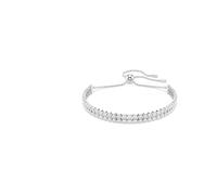 Swarovski Bracelet Tennis Matrix, Taille ronde, Blanc, Métal rhodié
