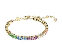 Swarovski Bracelet Tennis Matrix, Taille ronde, Multicolore, Placage de ton or