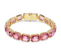 Swarovski Bracelet Tennis Millenia, Taille octogonale, Rose, Placage de ton or