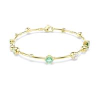 Swarovski Bracelet vert, de la collection Constella, cristaux Zirconia avec sertissage griffes ou chaton, de tailles variées, placage de ton or