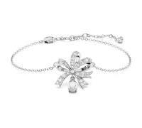 Swarovski Bracelet Volta, nœud blanc, en métal rhodié