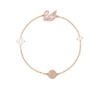 Bracelet - SWAROVSKI - Swan Dazzling rosé - Plaqué or - Cristaux Swarovski Elements - Longueur 18 cm