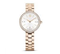 Swarovski Montre Certa, Fabriquée en Suisse, Bracelet en métal ton doré, finition Champagne doré