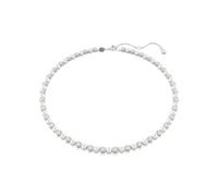 Swarovski Collier Tennis Matrix, Perle de cristal, Taille ronde, Blanc, Métal rhodié