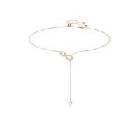 Collier en Y Hyperbola, Infini, Blanc, Placage de ton or rosé OS