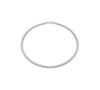 Swarovski Collier de tennis Matrix avec cristaux transparents sur une monture en rhodium de la collection Swarovski Matrix Tennis, One Size, Oxyde de zirconium plaqué rhodium, Zircone cubique