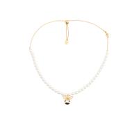 Swarovski Ras-de-cou Idyllia – Perle de cristal, Abeille blanche, Placage de ton or, Tailles variées