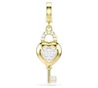 Swarovski Charm Idyllia Ail Mixte, Coeur avec clé, Blanc, Plaqué Or 5742959