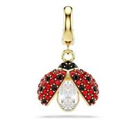 Swarovski Charm Idyllia, Tailles variées, Coccinelle, Rouge, Placage de ton or