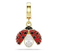 Swarovski Charm Idyllia, Tailles variées, Coccinelle, Rouge, Placage de ton or