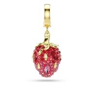 Swarovski Charm Idyllia – Fraise rouge – Placage de ton or – Tailles variées
