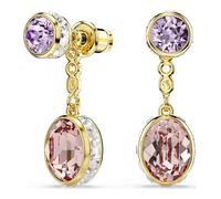 Swarovski Boucles d'oreilles Chroma – Multicolores, Tailles variées, Placage de ton or