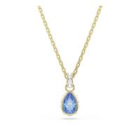 Swarovski Chroma Pendentif, Taille Poire, Bleu, Finition Dorée 18 Carats