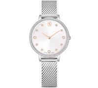 Montre Clarica, Fabriqué en Suisse, Bracelet en métal, Ton argenté, Acier inoxydable OS