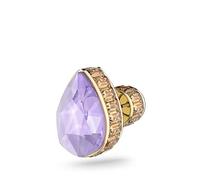 Swarovski Clou d'oreille mono Orbita, boucle d'oreille forme goutte, métal plaqué de ton or, multicolore