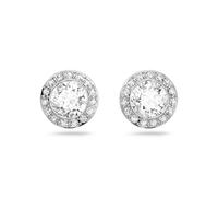 Swarovski Clous d'oreilles Angelic, Coupe ronde, Blanches, Métal rhodié