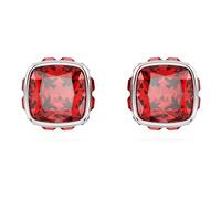 Swarovski Clous d'oreilles Birthstone, Taille Carré, Juillet, Rouges, Métal rhodié