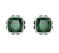Swarovski Clous d'oreilles Birthstone Taille carrée Mai, verts, métal rhodié