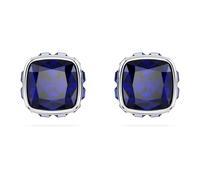 Swarovski Clous d'oreilles Birthstone, Taille Carré, Septembre, Bleues, Métal rhodié