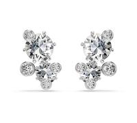 Swarovski Clous d'oreilles Constella, Taille ronde, Blanches, Métal rhodié