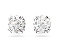Swarovski Clous d'oreilles Constella, Taille ronde, Blanches, Métal rhodié