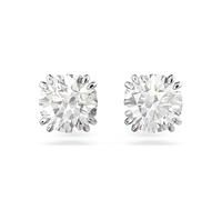 Swarovski Clous d'oreilles Constella, Taille ronde, Blanches, Métal rhodié