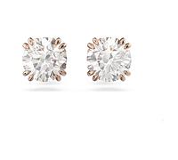 Swarovski Clous d'oreilles Constella, Taille ronde, Blanches, Placage de ton or rosé