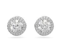 Swarovski Clous d'oreilles Constella, Taille ronde, Pavé, Blanches, Métal rhodié