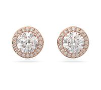 Swarovski Clous d'oreilles Constella, Taille ronde, Pavé, Blanches, Placage de ton or rosé