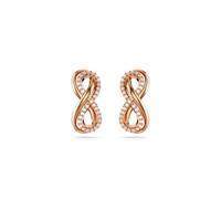 Swarovski Clous d'oreilles Hyperbola, Infini, Blanches, Placage de ton or rosé