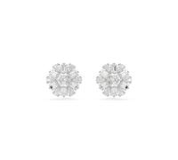 Swarovski Clous d'oreilles Idyllia, Tailles variées, Flocon de neige, Blanches, Métal rhodié