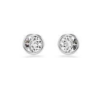 Swarovski Clous d'oreilles Imber, Taille ronde, Blanches, Métal rhodié