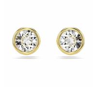 Swarovski Clous d'oreilles Imber, Taille ronde, Blanches, Placage de ton or