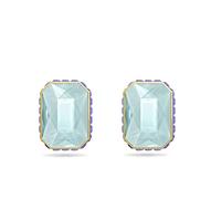 Swarovski Clous d'oreilles Orbita — Taille octogonale, Multicolores, Placage de ton or