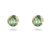 Swarovski Clous d'oreilles Stilla, Taille poire, Vertes, Placage de ton or