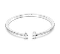 SWAROVSKI Collection de bracelets manchette pour femme, finition rhodium, cristaux transparents, M, Cristal, Cristal