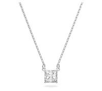 Swarovski Collier Attract, taille Carré, cristaux, métal rhodié et zircone, blanc