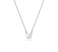 Swarovski Collier Attract, Taille ronde, Blanc, Métal rhodié