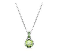 Swarovski - Collier avec Pendentif Pierre de Naissance Août Coussin Vert - Femme - Accessoires - Gris - Taille: ONE Size