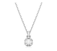 Swarovski - Collier avec Pendentif Pierre de Naissance Avril Coupe Coussin Blanc - Femme - Accessoires - Gris - Taille: ONE Size