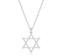 Pendentif Insigne, Taille ronde, Étoile, Blanc, Métal rhodié OS