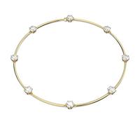 Swarovski Collier Constella, fermoir à ressort, coupe ronde, cristaux, placage de ton or, blanc