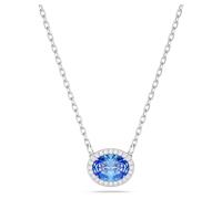 Swarovski Collier Constella serti d'un cristal bleu et d'un pavage incolore, en métal rhodié