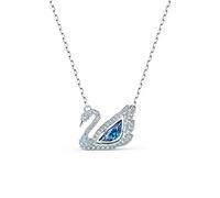Swarovski Collier Dancing Swan, Cygne, Bleu, Métal rhodié