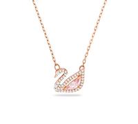 Swarovski Collier Dazzling Swan, cygne serti de cristaux éblouissants, placage de ton or rosé, rose