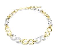 Swarovski Collier Dextera, coupe ronde, chaîne, blanc, mélange de finitions